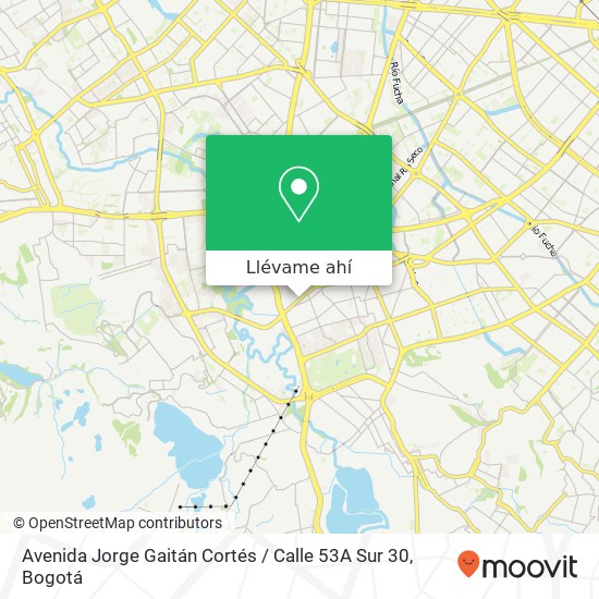 Mapa de Avenida Jorge Gaitán Cortés / Calle 53A Sur 30