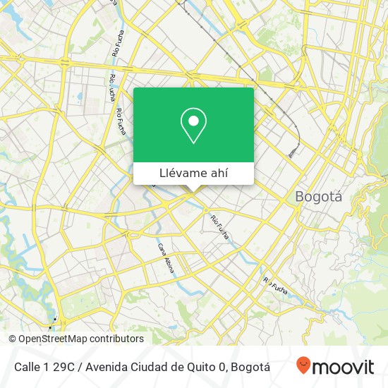 Mapa de Calle 1 29C / Avenida Ciudad de Quito 0