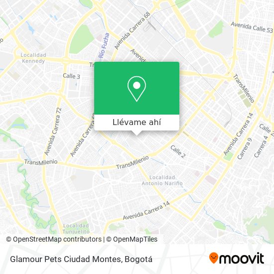 Mapa de Glamour Pets Ciudad Montes