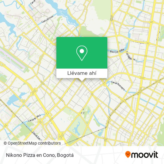 Mapa de Nikono Pizza en Cono