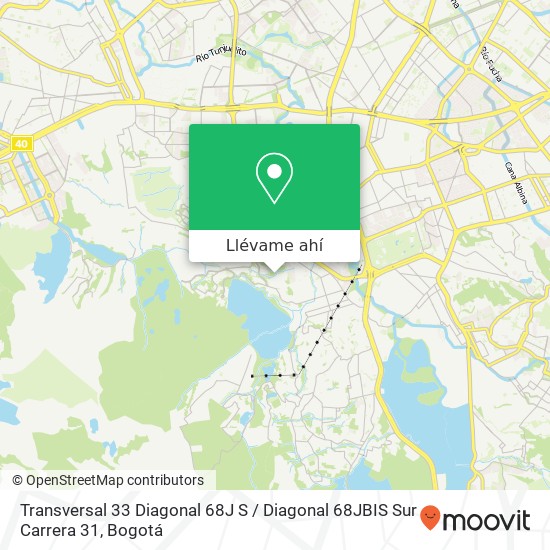 Mapa de Transversal 33 Diagonal 68J S / Diagonal 68JBIS Sur Carrera 31