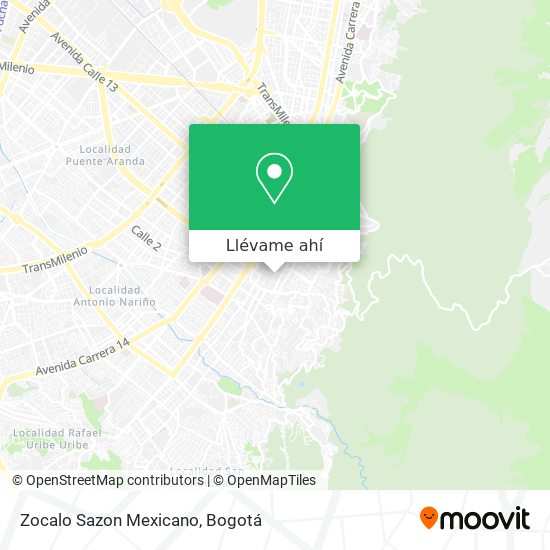 Mapa de Zocalo Sazon Mexicano