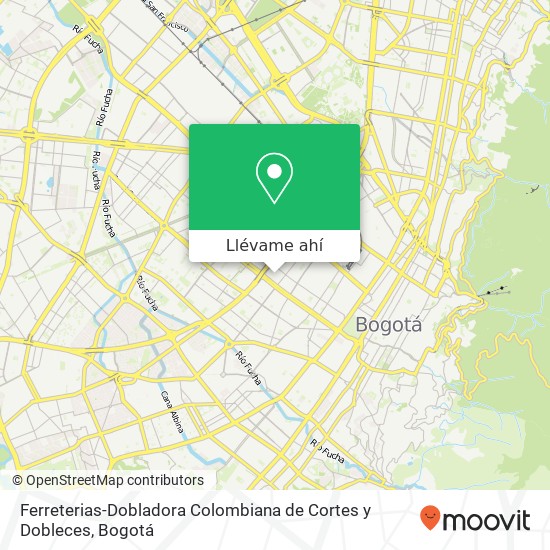 Mapa de Ferreterias-Dobladora Colombiana de Cortes y Dobleces