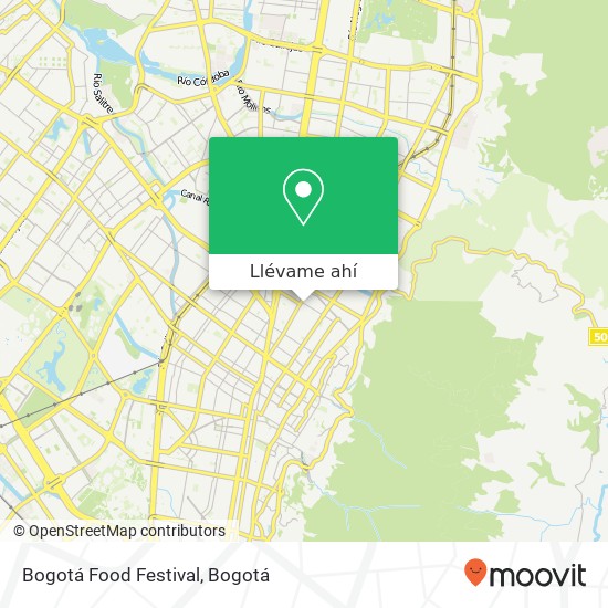 Mapa de Bogotá Food Festival