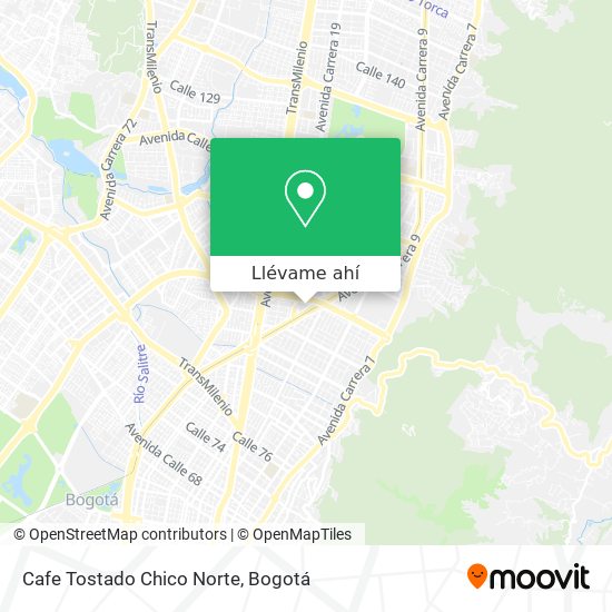 Mapa de Cafe Tostado Chico Norte