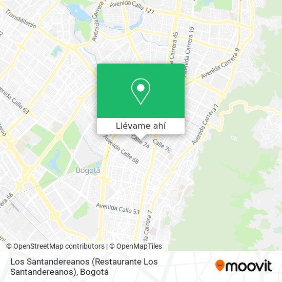 Mapa de Los Santandereanos (Restaurante Los Santandereanos)