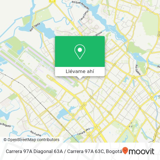 Mapa de Carrera 97A Diagonal 63A / Carrera 97A 63C