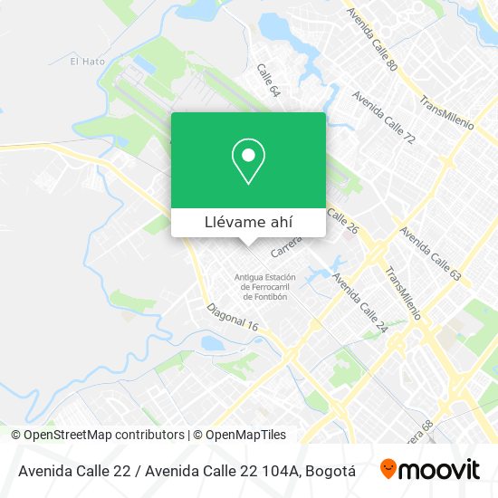 Mapa de Avenida Calle 22 / Avenida Calle 22 104A