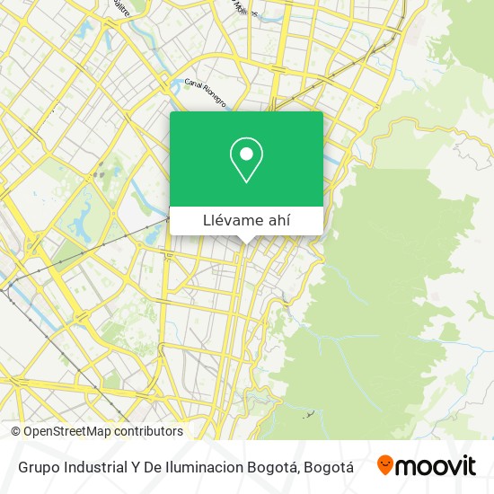 Mapa de Grupo Industrial Y De Iluminacion Bogotá