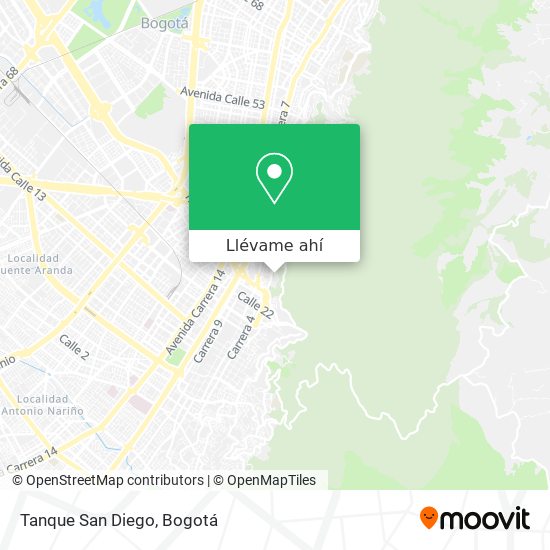 Mapa de Tanque San Diego