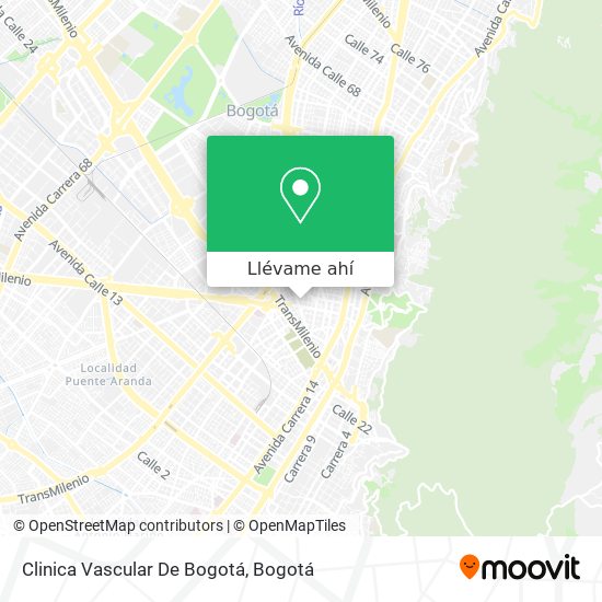 Mapa de Clinica Vascular De Bogotá
