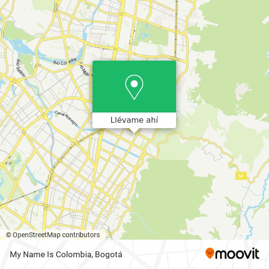 Mapa de My Name Is Colombia