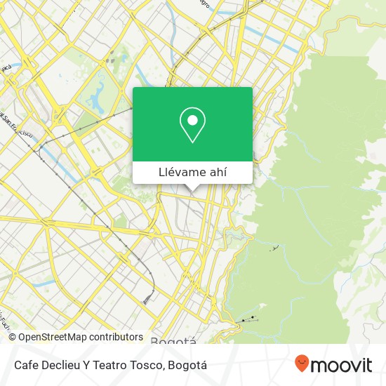 Mapa de Cafe Declieu Y Teatro Tosco