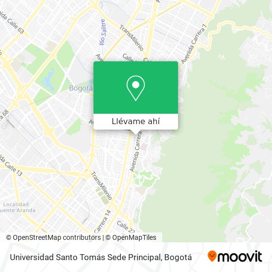 Mapa de Universidad Santo Tomás Sede Principal