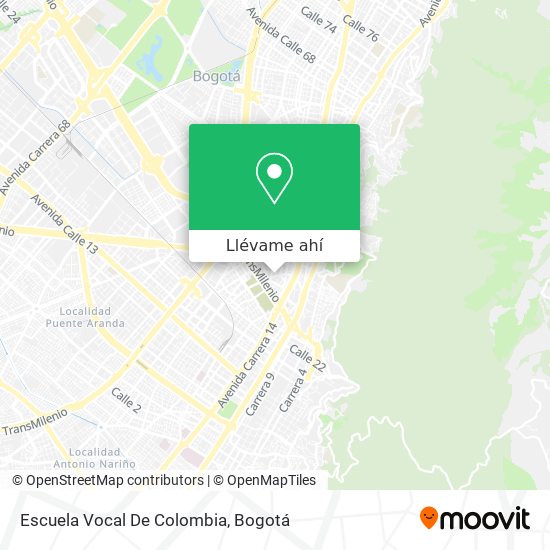 Mapa de Escuela Vocal De Colombia