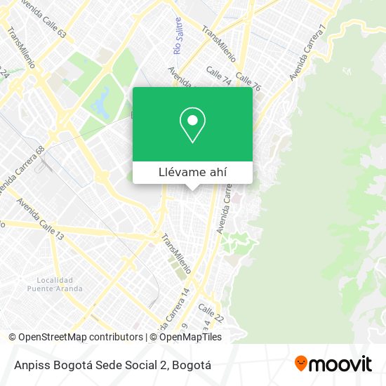 Mapa de Anpiss Bogotá Sede Social 2