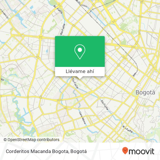 Mapa de Corderitos Macanda Bogota