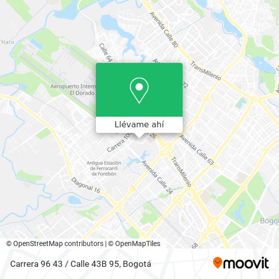 Mapa de Carrera 96 43 / Calle 43B 95