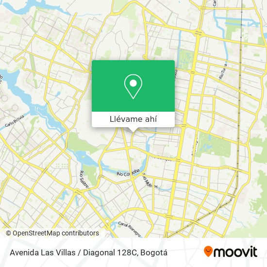 Mapa de Avenida Las Villas / Diagonal 128C