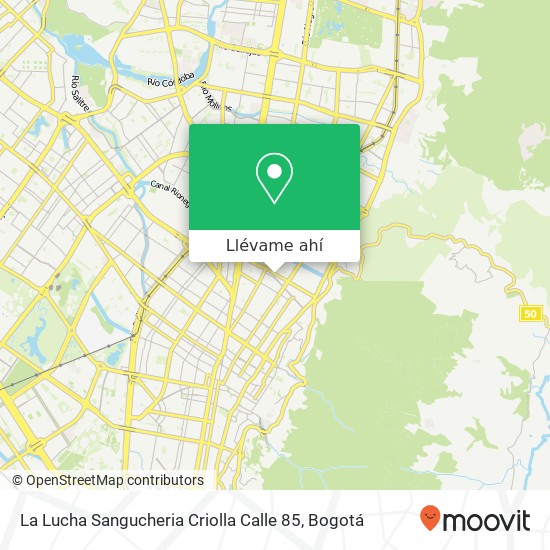 Mapa de La Lucha Sangucheria Criolla Calle 85