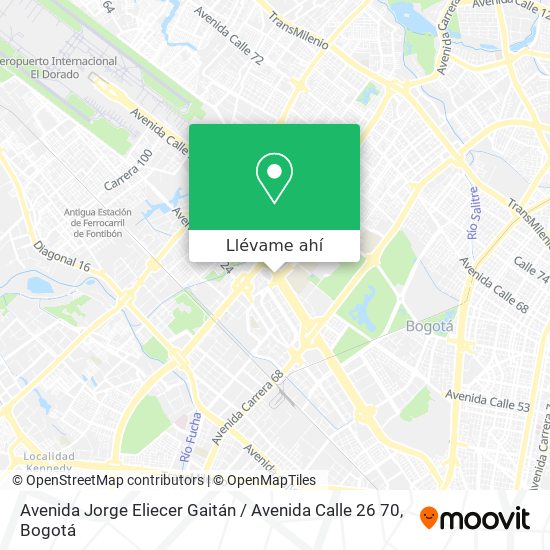 Mapa de Avenida Jorge Eliecer Gaitán / Avenida Calle 26 70