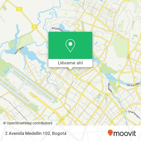Mapa de 2 Avenida Medellín 102
