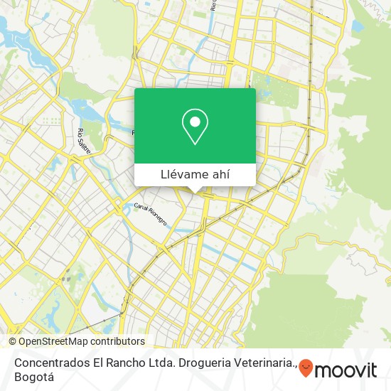 Mapa de Concentrados El Rancho Ltda. Drogueria Veterinaria.