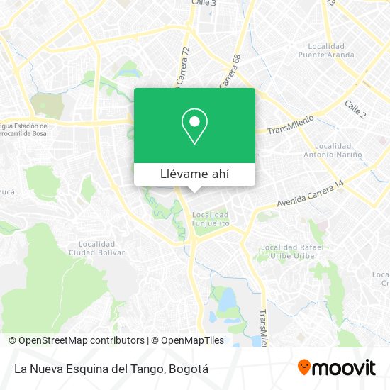 Mapa de La Nueva Esquina del Tango
