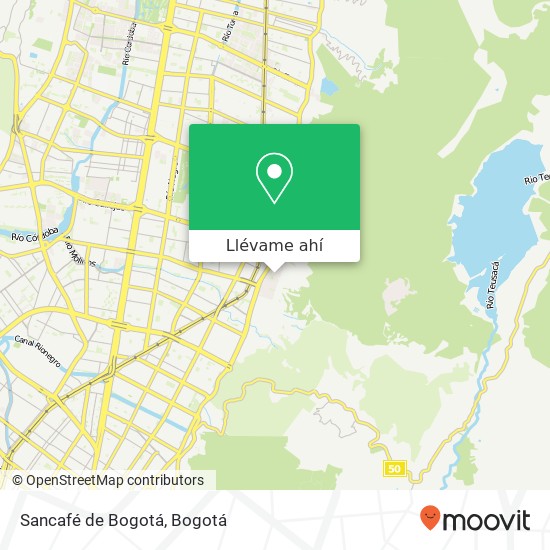 Mapa de Sancafé de Bogotá