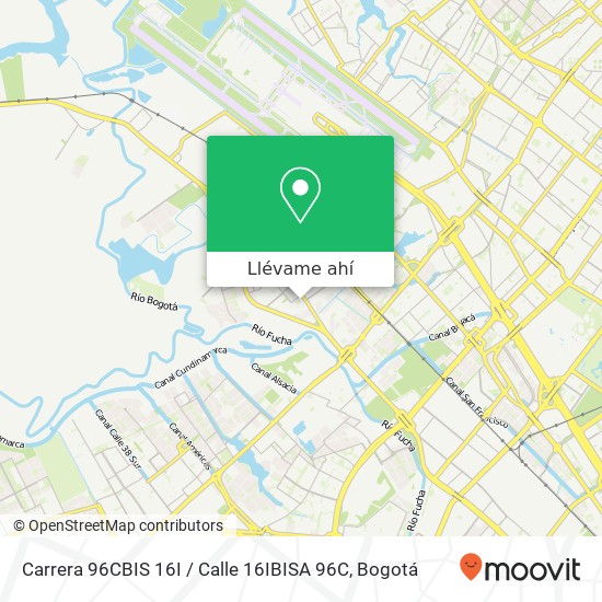 Mapa de Carrera 96CBIS 16I / Calle 16IBISA 96C