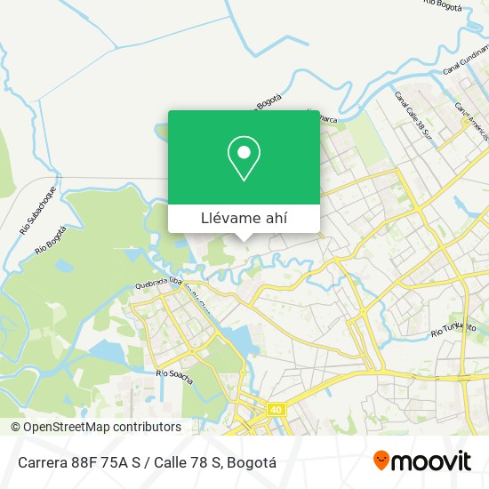 Mapa de Carrera 88F 75A S / Calle 78 S