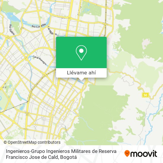 Mapa de Ingenieros-Grupo Ingenieros Militares de Reserva Francisco Jose de Cald