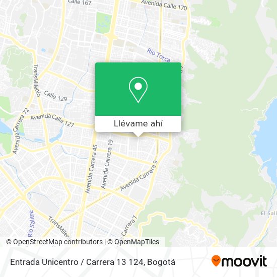 Mapa de Entrada Unicentro / Carrera 13 124