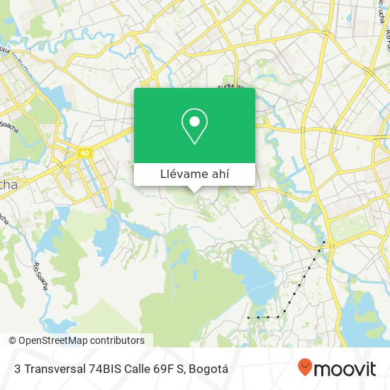 Mapa de 3 Transversal 74BIS Calle 69F S