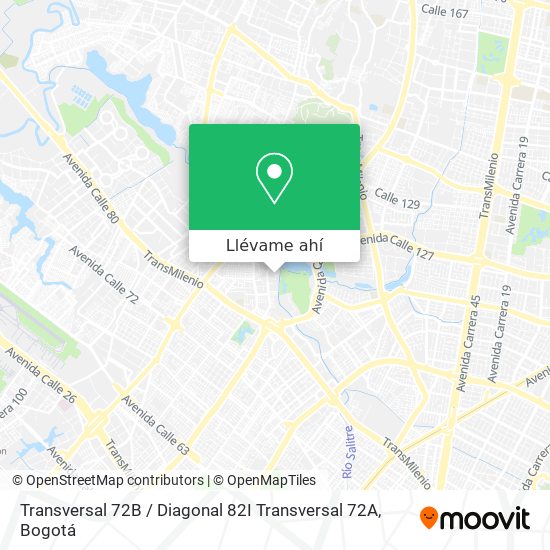 Mapa de Transversal 72B / Diagonal 82I Transversal 72A