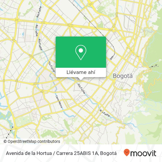 Mapa de Avenida de la Hortua / Carrera 25ABIS 1A