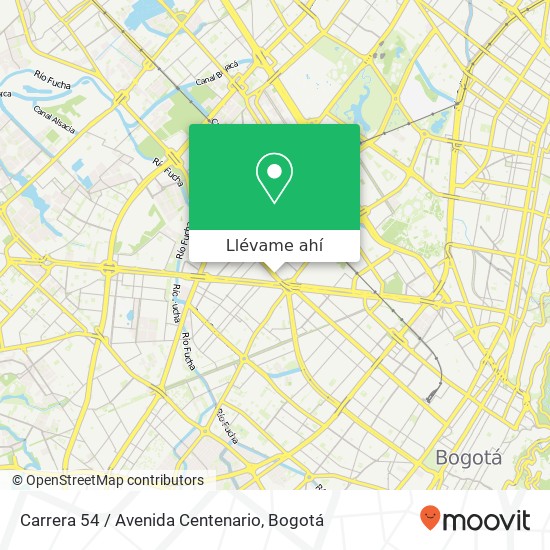 Mapa de Carrera 54 / Avenida Centenario