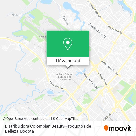 Mapa de Distribuidora Colombian Beauty-Productos de Belleza