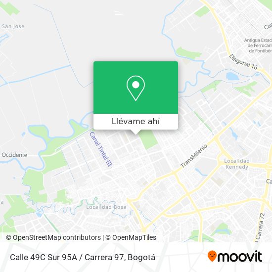 Mapa de Calle 49C Sur 95A / Carrera 97