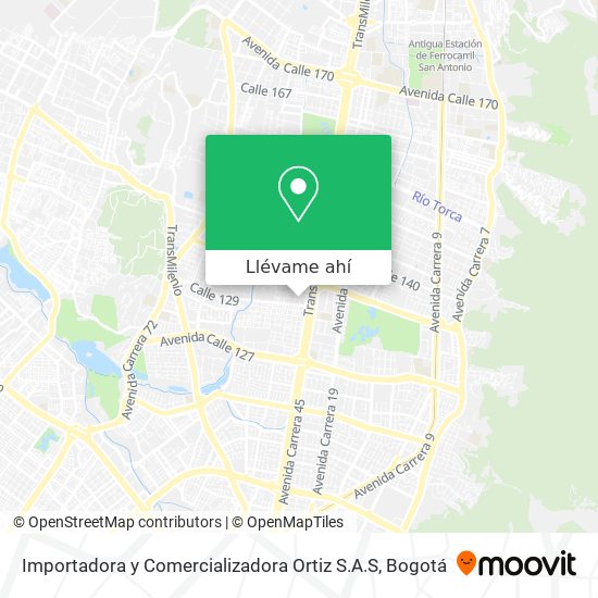 Mapa de Importadora y Comercializadora Ortiz S.A.S