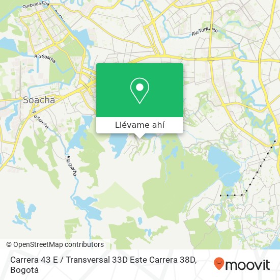 Mapa de Carrera 43 E / Transversal 33D Este Carrera 38D