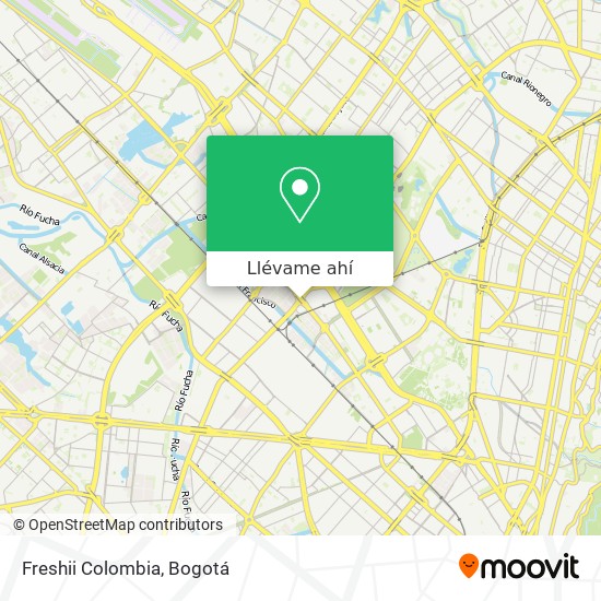 Mapa de Freshii Colombia