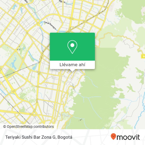 Mapa de Teriyaki Sushi Bar Zona G