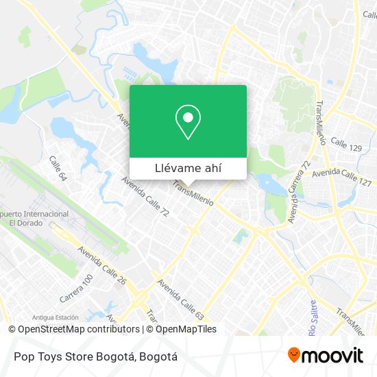 Mapa de Pop Toys Store Bogotá