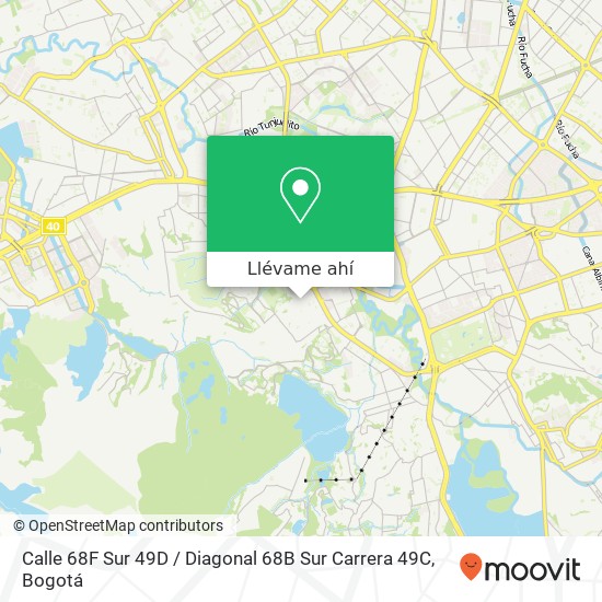 Mapa de Calle 68F Sur 49D / Diagonal 68B Sur Carrera 49C