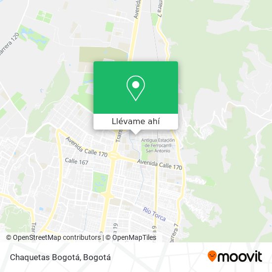 Mapa de Chaquetas Bogotá