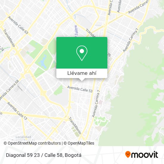 Mapa de Diagonal 59 23 / Calle 58