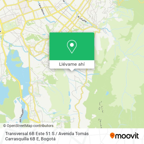 Mapa de Transversal 6B Este 51 S / Avenida Tomás Carrasquilla 6B E