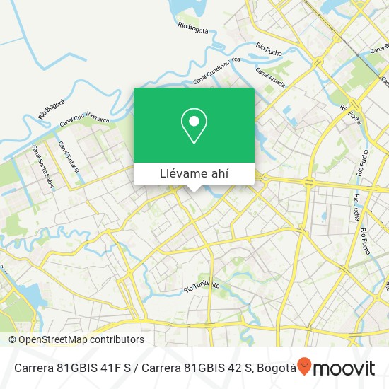 Mapa de Carrera 81GBIS 41F S / Carrera 81GBIS 42 S