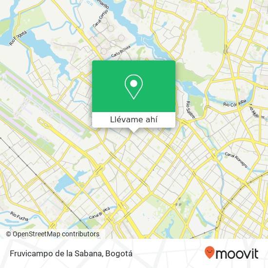 Mapa de Fruvicampo de la Sabana